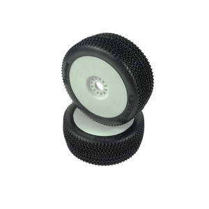 BUGGY 1/8 HAVANA RAIN GLUED ON WHITE RIMS (2) - 001-0783