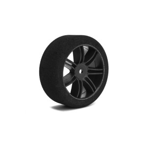 PAIR OF REAR TYRES 1\10 SHORE 37 ON CARBON RIMS - 66mm - 005-0142