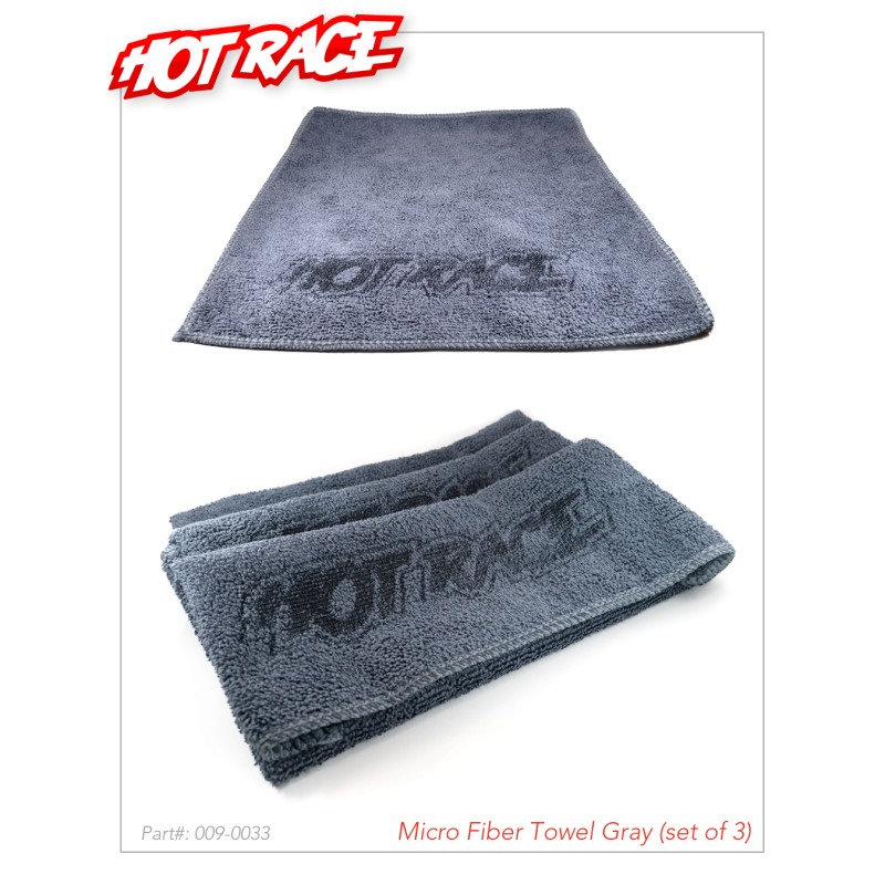 3 PCS OF MICROFIBER TOWEL GRAY - 009-0033