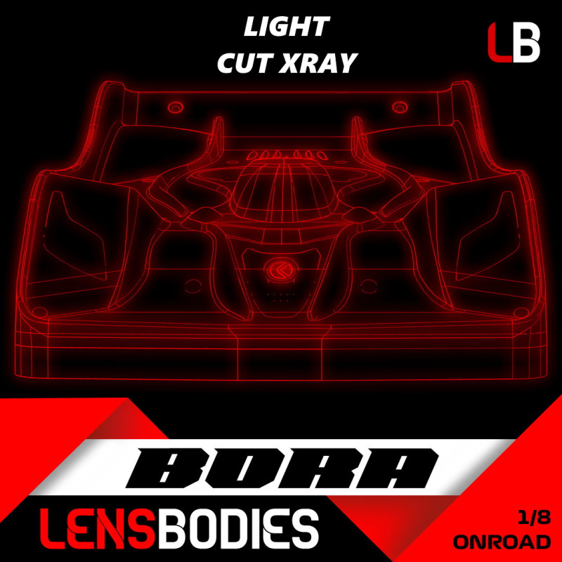 1/8 ONROAD BODY BORA LIGHT WEIGHT CUT XRAY - HOT RACE