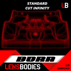 1/8 ONROAD BODY BORA STANDARD WEIGHT CUT INFINITY - HOT RACE