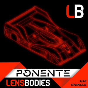 1/12 ONROAD BODY PONENTE STANDARD WEIGHT - LB12PNT-S - HOT RACE