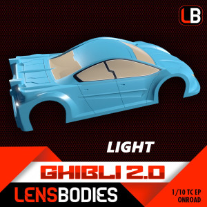 1/10 ONROAD BODY GHIBLI 2.0 LIGHT WEIGHT - LB2.0GHL-L - HOT RACE