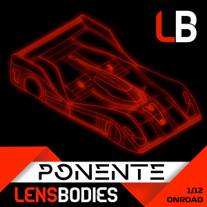 1/12 ONROAD BODY PONENTE ULTRA LIGHT WEIGHT - LB12PNT-UL - HOT RACE