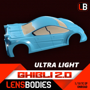 1/10 ONROAD BODY GHIBLI 2.0 ULTRA LIGHT WEIGHT - LB2.0GHL-UL -HOT RAC