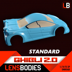 1/10 ONROAD BODY GHIBLI 2.0 STANDARD WEIGHT - LB2.0GHL-S - HOT RACE