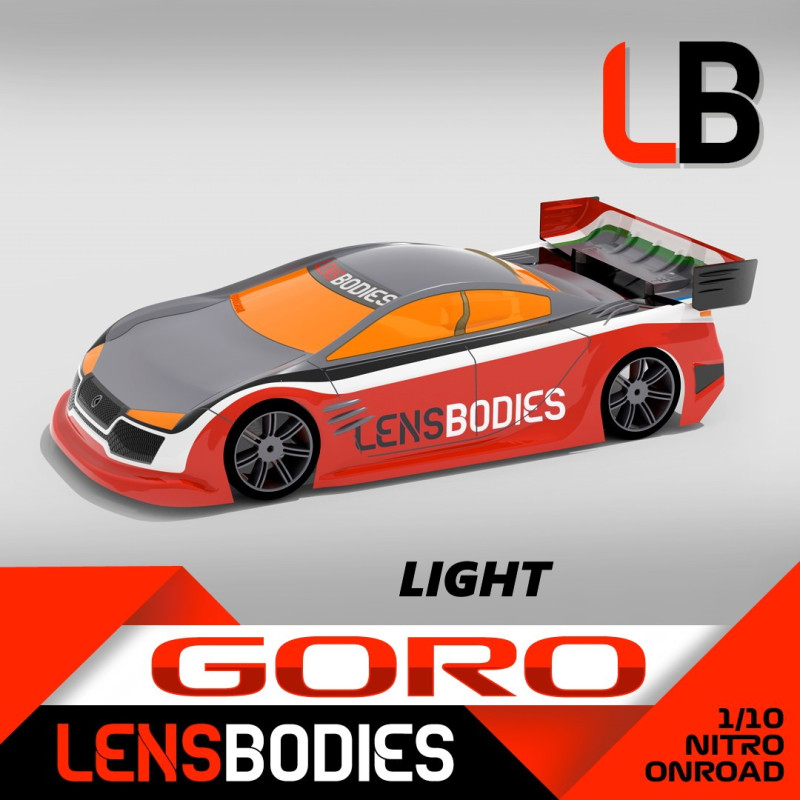 1/10 ONROAD NITRO BODY GORO LIGHT - LB10GRO-L - HOT RACE